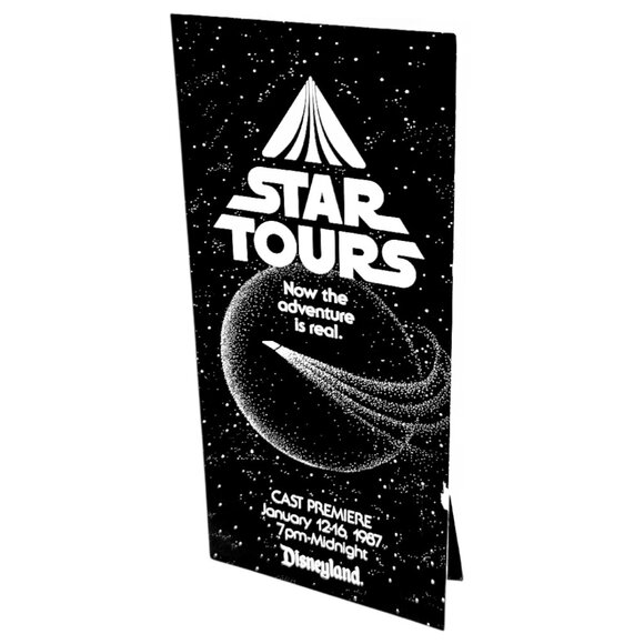 Disney Disneyland 1987 Star Tours Cast Premier Boarding Pass Black - Picture 1 of 4